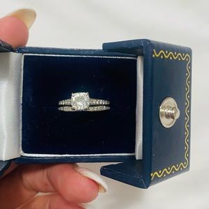 White gold engagement ring